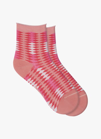 Sokken met print - katoenblend BLEUFORET Roze